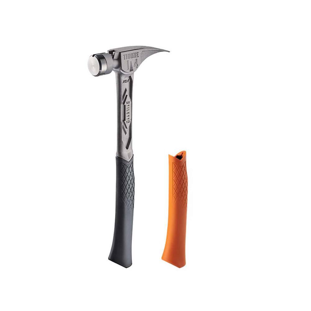 Milwaukee 14 oz. TiBone Smooth Face with Curved Handle with Orange Replacement Grip (2-Piece)