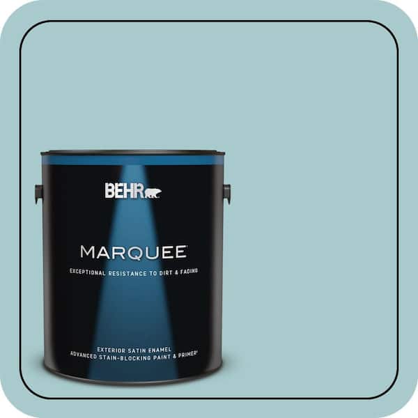 BEHR MARQUEE 1 gal. #PMD-95 Coastal Surf Satin Enamel Exterior Paint & Primer