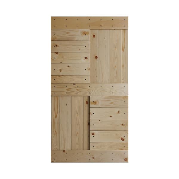COAST SEQUOIA INC S Series 42 in. x 84 in. Unfinished DIY Knotty Wood Barn Door Slab