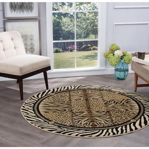Festival Beige 5 ft. x 5 ft. Round Area Rug