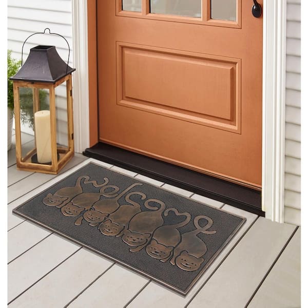 Welcome Mat for Front Door Outside Entryway Doormat Non-Slip