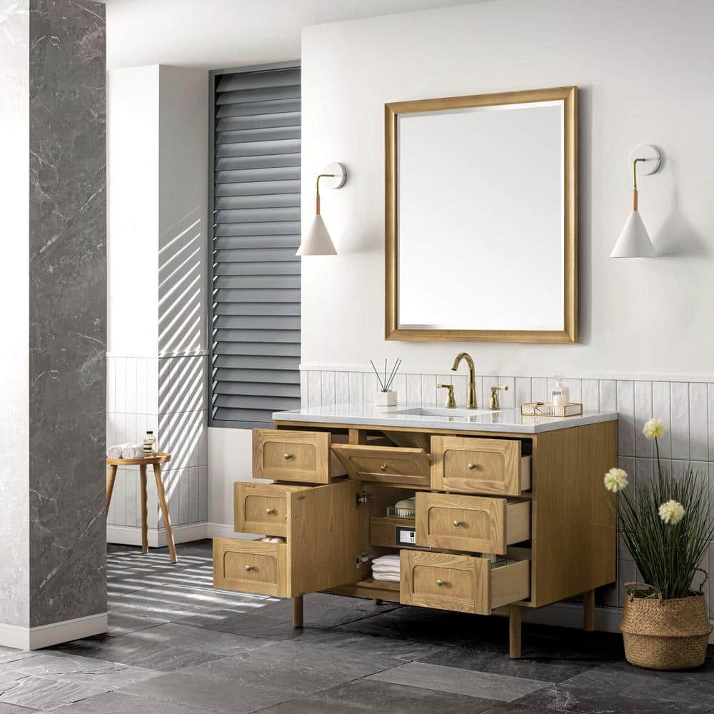 Laurent 48" Light Natural Oak Single Vanity Base