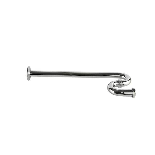 1-1/4in. 24-Gauge Chrome-Plated Brass Sink Drain S-Trap