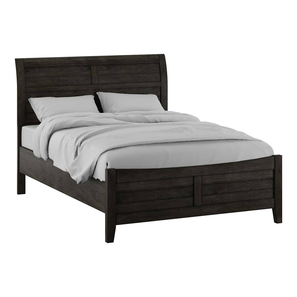Boardman Brown Wood Frame Queen Panel Bed
