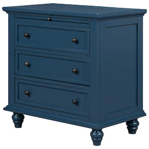 28 in. W x 16.9 in. D x 28.1 in. H Bathroom Linen Cabinet in Blue