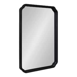 Marston 36 in. x 24 in. Rustic Rectangle Black Framed Decorative Wall Mirror