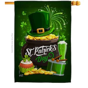 28 in. x 40 in. St. Patty Day Spring House Flag Double-Sided Decorative Vertical Flags