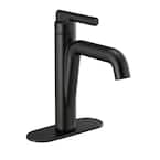 Delta Nicoli Single Hole Single-Handle Bathroom Faucet in Matte Black ...