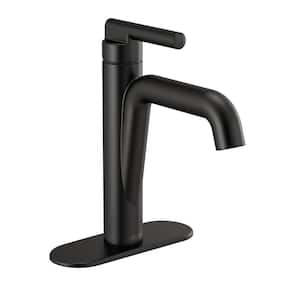 Nicoli Single Hole Single-Handle Bathroom Faucet in Matte Black
