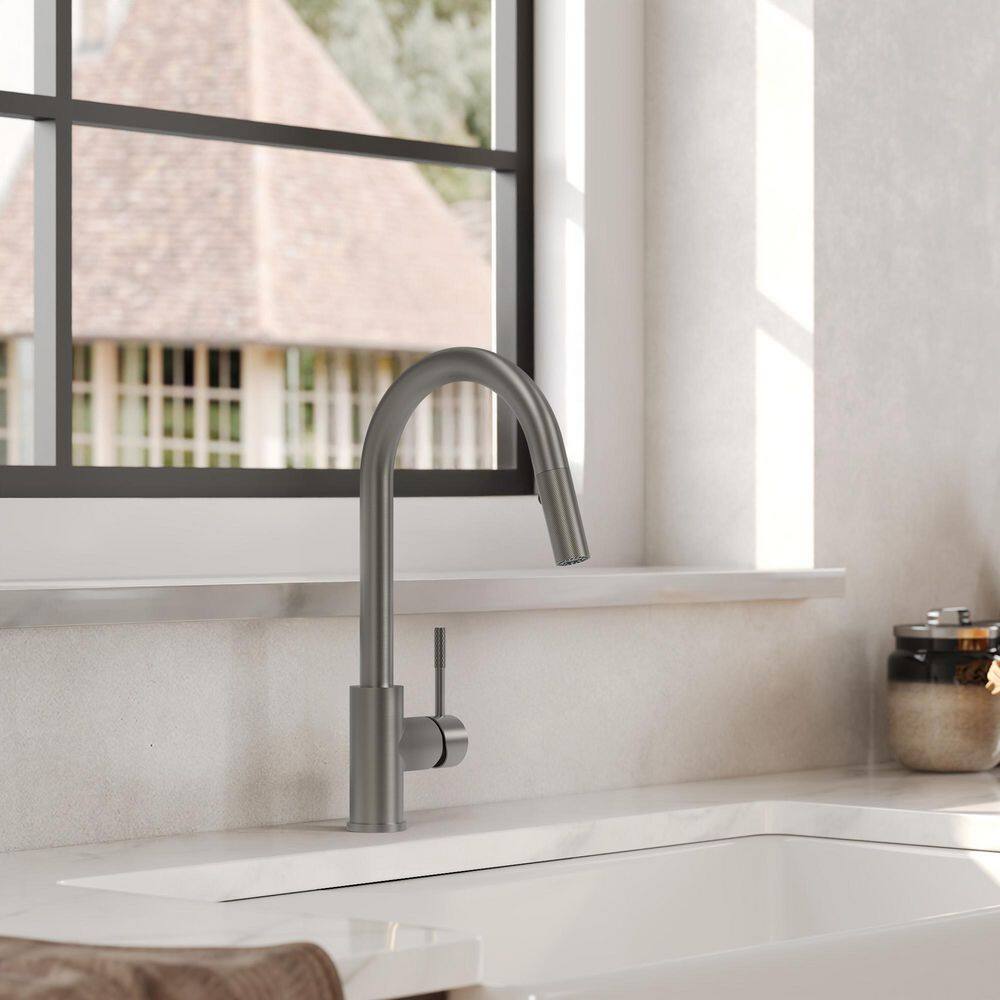16 in. Height 360° Spout Swivel Single Handle Pull Out 2-Sprayer Kitchen Faucet with Brass Rough-in Valve Brushed Nickel price history on PriceWatchPro