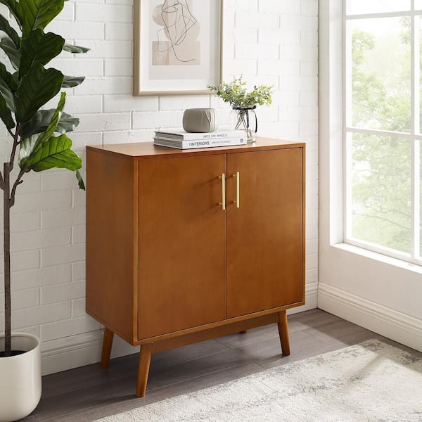 Welwick Designs 30 in. Acorn Mid Century Modern Accent Cabinet HD8496