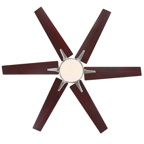 Cayuga 60 in. Smart LED Indoor Brushed Nickel Ceiling Fan with Light Kit and Remote Control Lighting