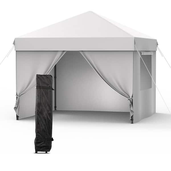 homfan 10 ft.x 10 ft. FT Pop up Canopy with Removable Sidewalls