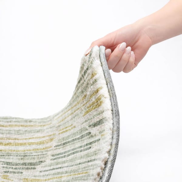 Dream Shag Premium Machine Washable Abstract ADS739 Sage 9 ft. x 12 ft. Area Rug