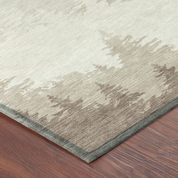 Chantille Machine Washable Indoor/Outdoor Abstract ACN2861 Ivory 9 ft. x 12 ft. Area Rug