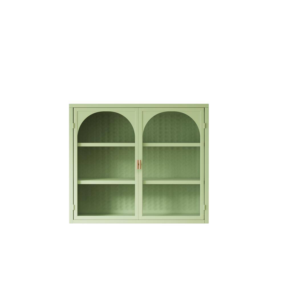 27.56 in. W x 9.06 in. D x 23.62 in. H Bathroom Storage Wall Cabinet in Green with Featuring 3-tier Storage price history on PriceWatchPro