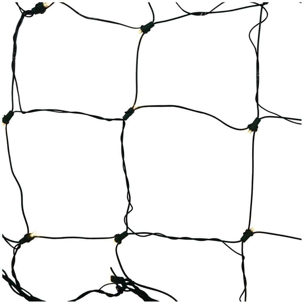 Battery Operated 50-Light Warm White Micro Mini LED Net Lights