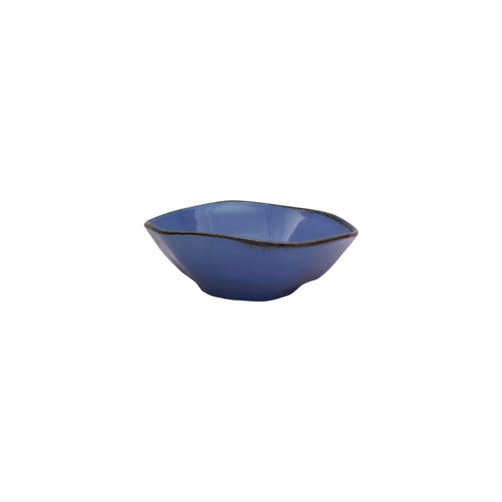 Manhattan Comfort RYO 20.29 oz. Blue Porcelain Soup Bowls (Set of 6)