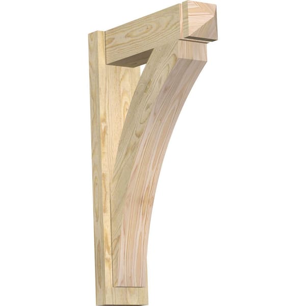 Ekena Millwork 6 in. x 32 in. x 20 in. Douglas Fir Thorton Arts and Crafts Rough Sawn Outlooker