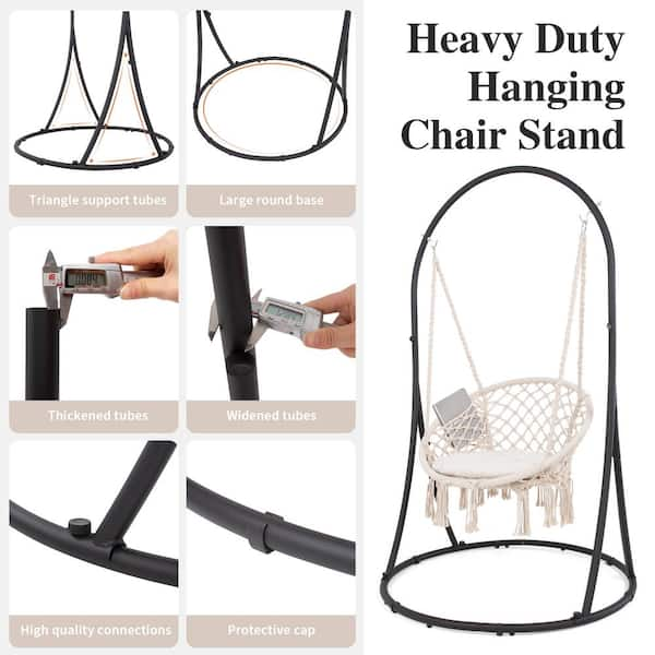 Macrame chair with stand hot sale