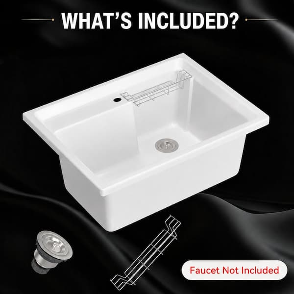 Zeafive All-in-One 30 in. W x 22in. Drop-in Topmount Single Bowl