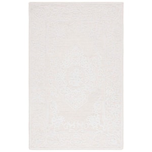 Abstract Ivory/Beige 6 ft. x 9 ft. Modern Transitional Area Rug