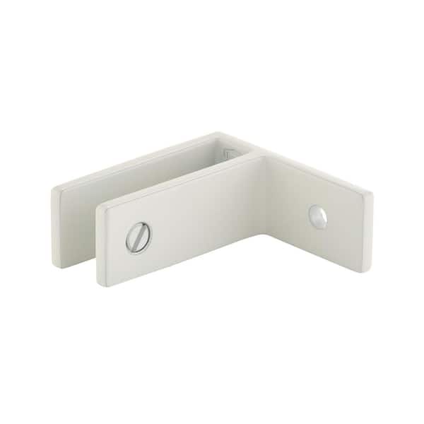 Hercules White Stainless Steel 1-way Wall to Glass Panel Holder for Glass Railing