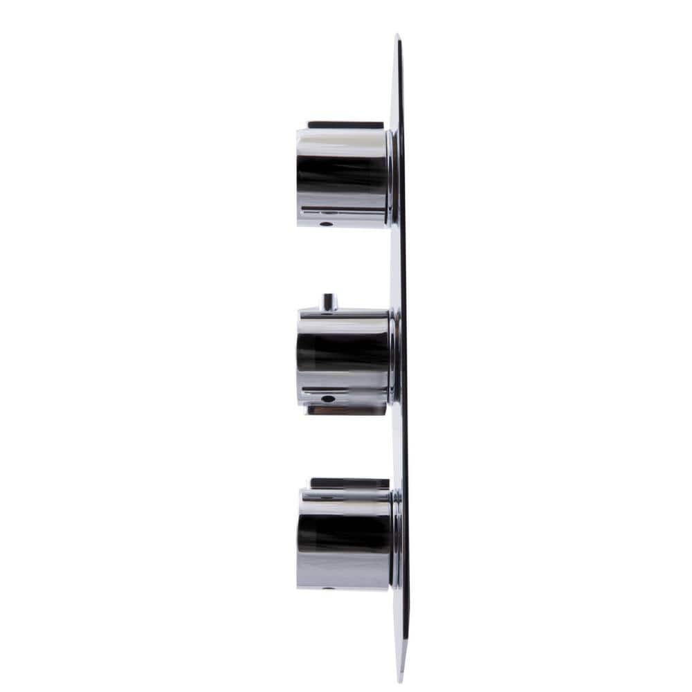 Polished Chrome Round 2-Way Thermostatic Shower Mixer
