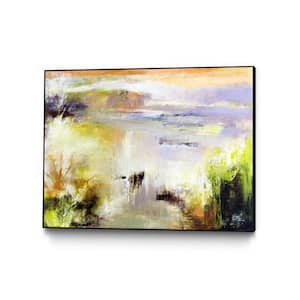 Soft Blue Garden Wood Framed Canvas Floral Art Print 19 in. x 45 in.  kc4652c - The Home Depot