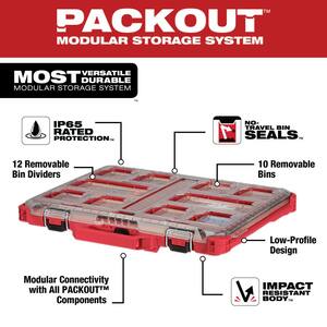 PACKOUT 11-Compartment Low-Profile Small Parts Organizer (2-Pack)