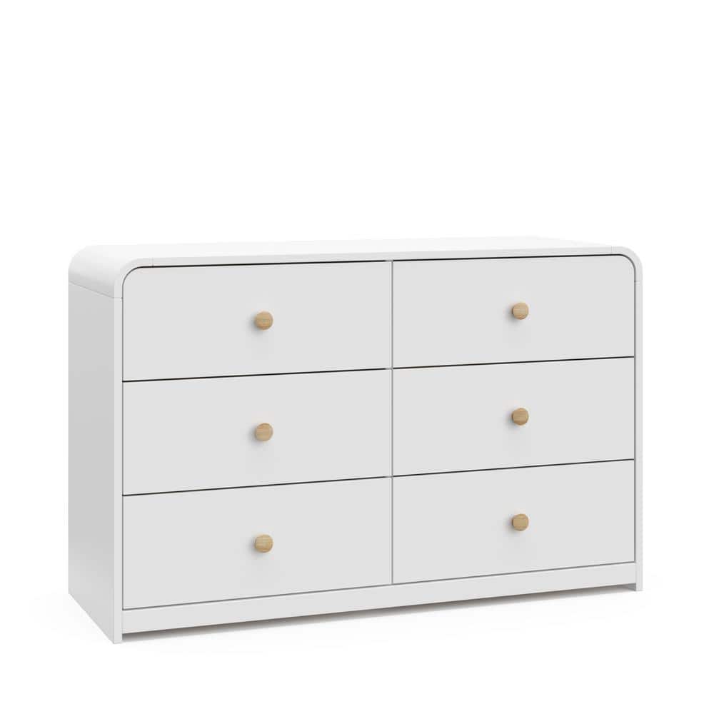 Santos White 6 Drawer 48.13 in. Wide Dresser
