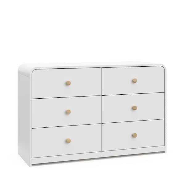 Santos White 6 Drawer 48.13 in. Wide Dresser