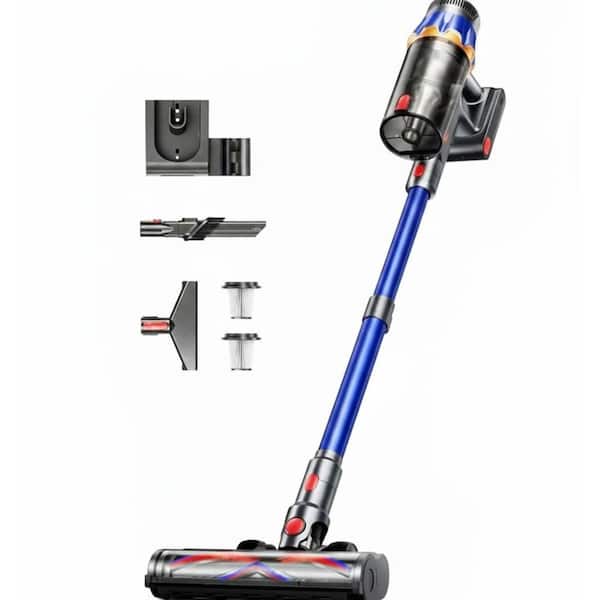 Bagless Corded HEPA Filter Handheld Vacuum for Pet Hair, Carpets, Floors in Blue with LED Screen, 1 Piece