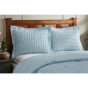 Isabella Collection in Wavy Channel Design 100% Cotton Tufted Chenille Comforter