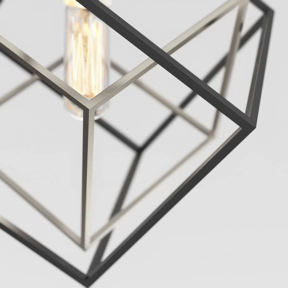 Imperium Black and Chrome Steel Mini Pendant Light Fixture