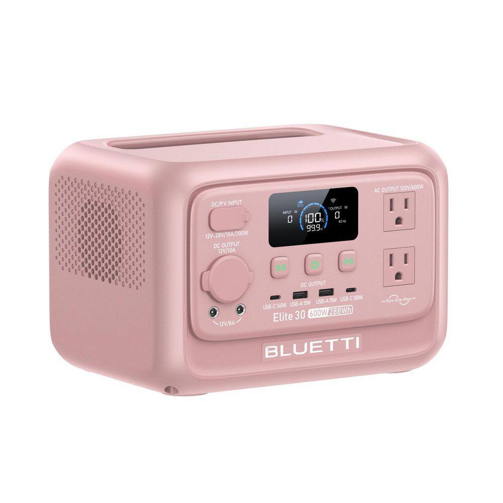 600W Continuous/1500W Peak Output 288Wh Portable Power Station, Push Button Start Battery Solar Generator for Campsite