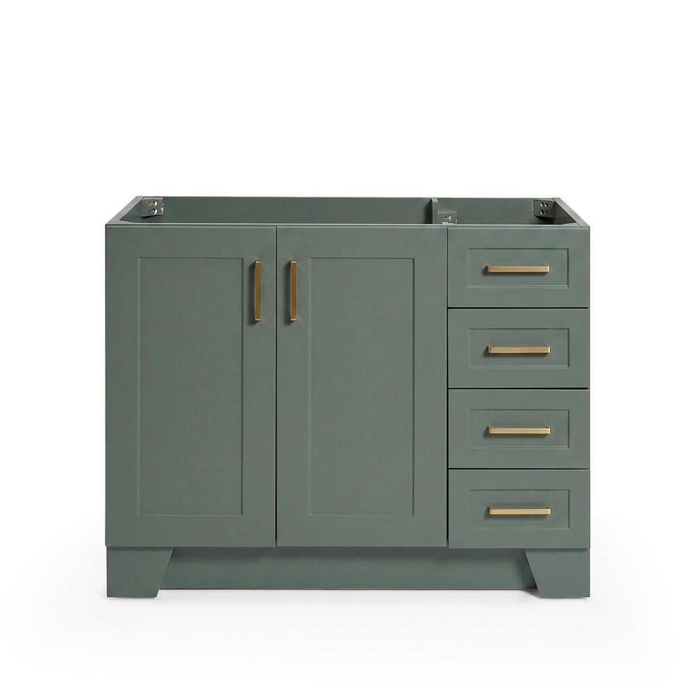Taylor 42 in. Freestanding Left Offset Bath Vanity Cabinet without Top in Vintage Sage Green price history on PriceWatchPro