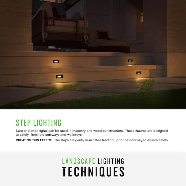 Taper Low-Voltage Bronze Integrated LED Vertical Stair Light