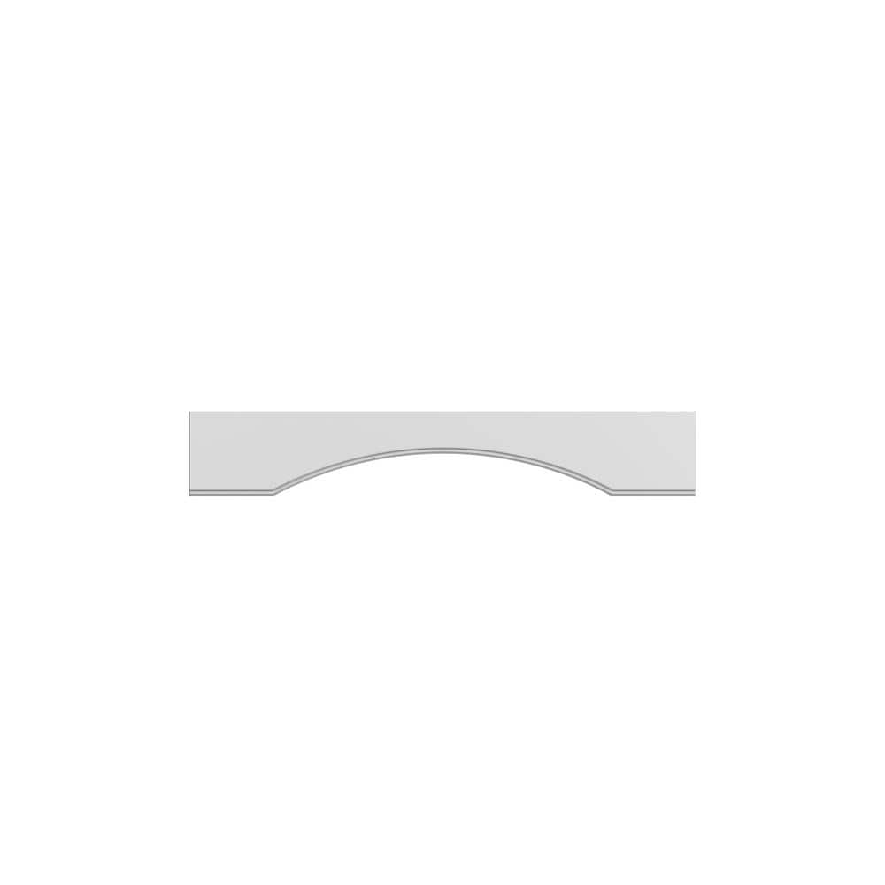 Westport Shaker 48 in. W x 6 in. H x 0.75 in. D in Painted White Arched Val