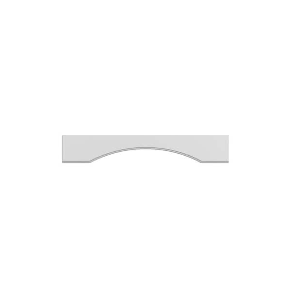 Westport Shaker 48 in. W x 6 in. H x 0.75 in. D in Painted White Arched Valance in Assembled Wall Cabinet