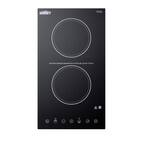 Summit Appliance 12 in. Radiant Electric Cooktop in Black with 2 ...