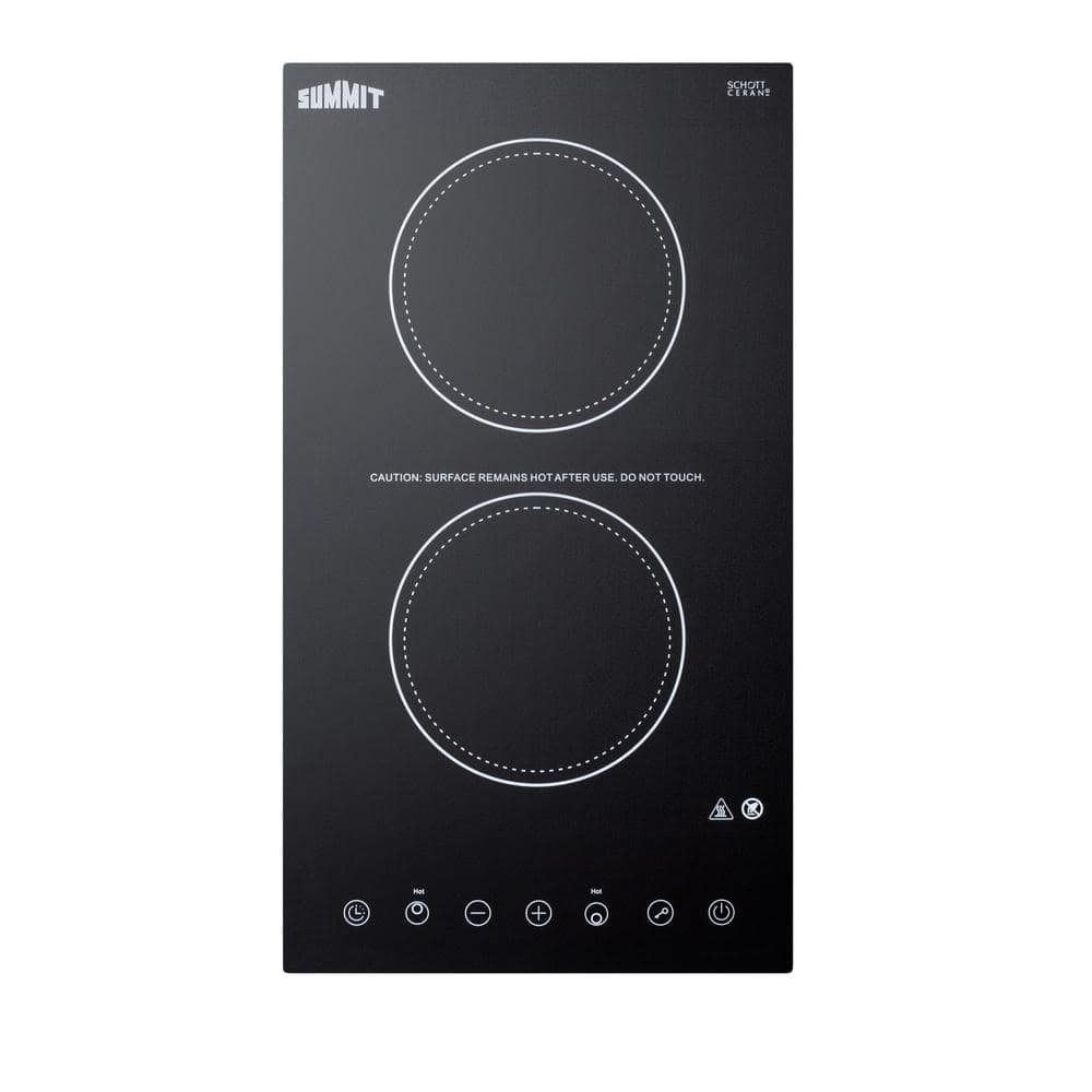 12 in. Radiant Electric Cooktop in Black with 2-Elements