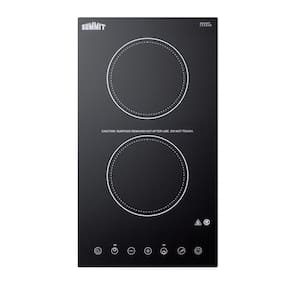 12 in. Radiant Electric Cooktop in Black with 2-Elements