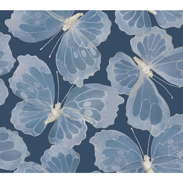 York Wallcoverings Aviva Stanoff Monarch Pewter Peel and Stick Wallpaper