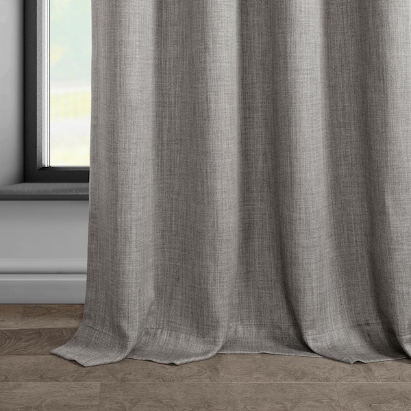 Linen Shower Curtain – Simple Linen Bathroom Panel – Gray, White, Black –  Custom Size: 80”, 90”, and 96” Height - 62 / Unlined