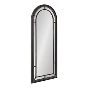 Audubon 48 in. x 20 in. Classic Arch Framed Black Wall Accent Mirror