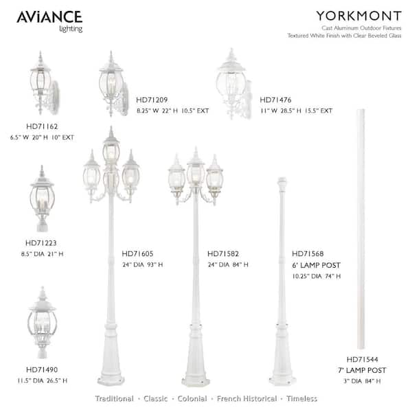 AVIANCE LIGHTING Yorkmont 1 Light Textured White Outdoor Wall