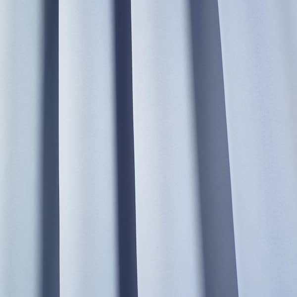 Set of 2 (120x52) Insulated Grommet Top Blackout Curtain Panels Blue -  Lush Décor