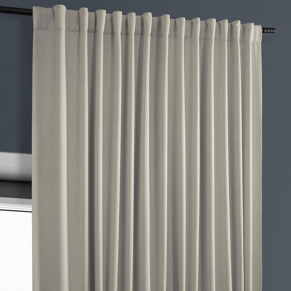 Birch Faux Linen Extra Wide Room Darkening Curtain Panel