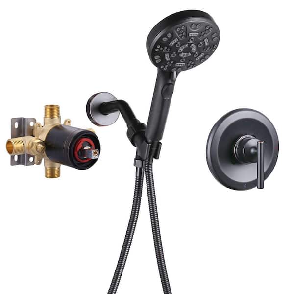 Single Handle 7-Spray Shower Faucet 1.8 GPM with Pressure Balance Valve in Oil Rubbed Bronze